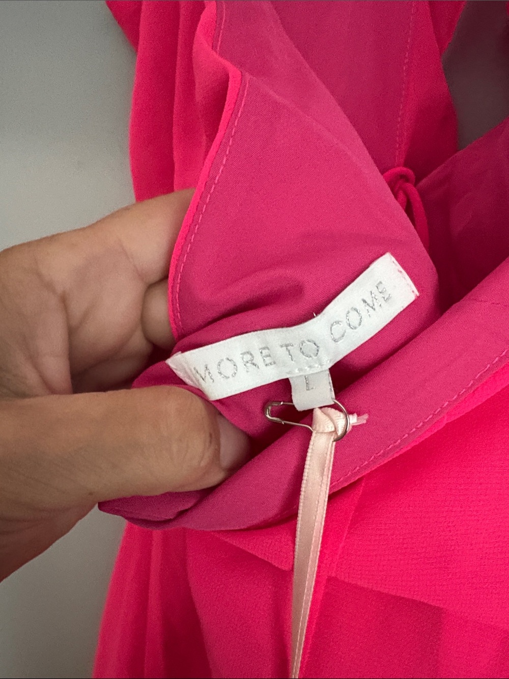 Hot Pink Ruffle Halter Mini Dress - Picture 4 of 8